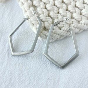 Authentic Kendra Scott Lonnie - Silver Hoop Earrings